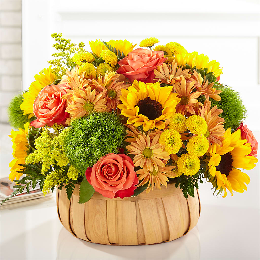 Harvest Sunflower Basket – A & A FLORIST, Chester SC