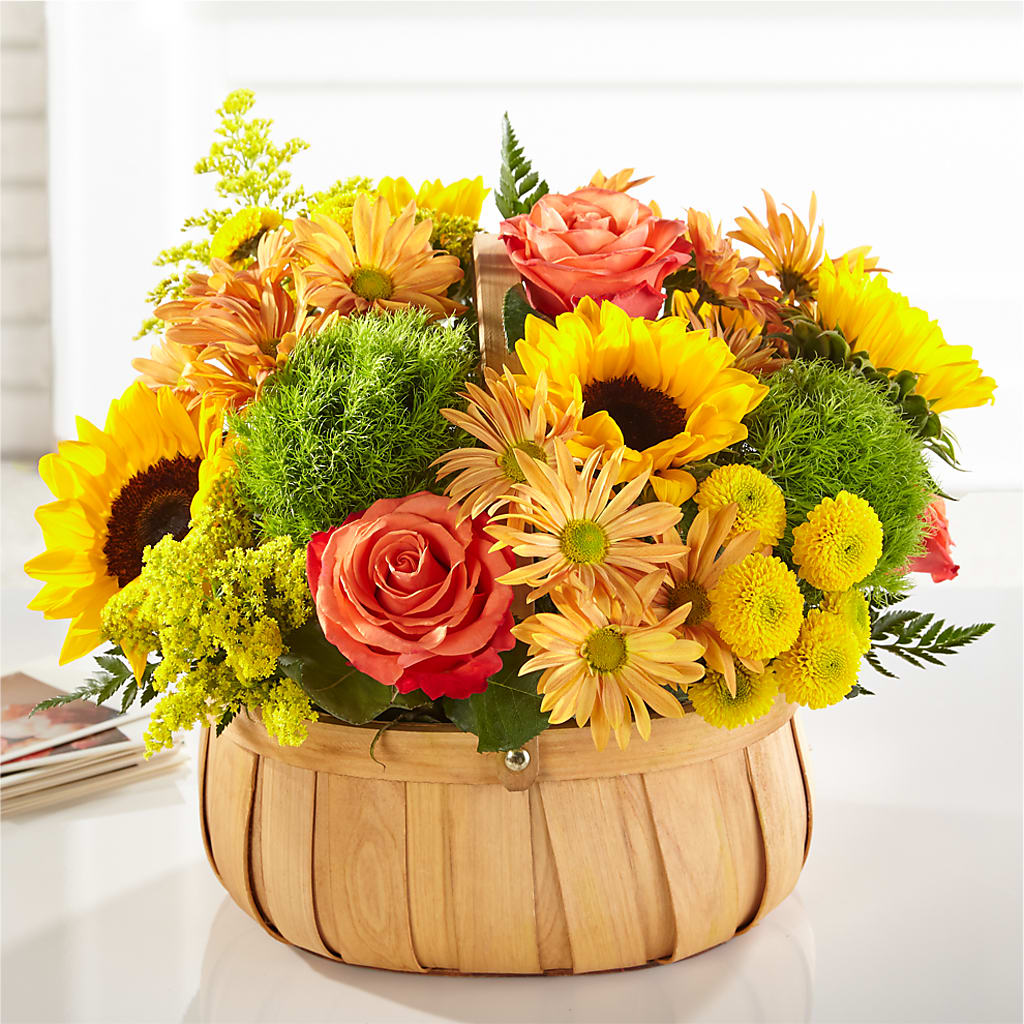 Harvest Sunflower Basket – A & A FLORIST, Chester SC