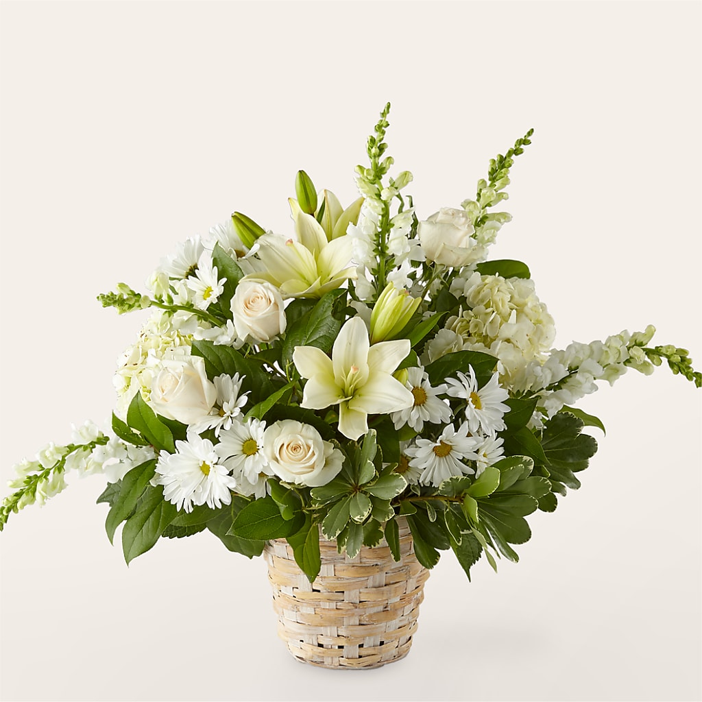 Ivory Elegance Floral Basket – A & A FLORIST, Chester SC