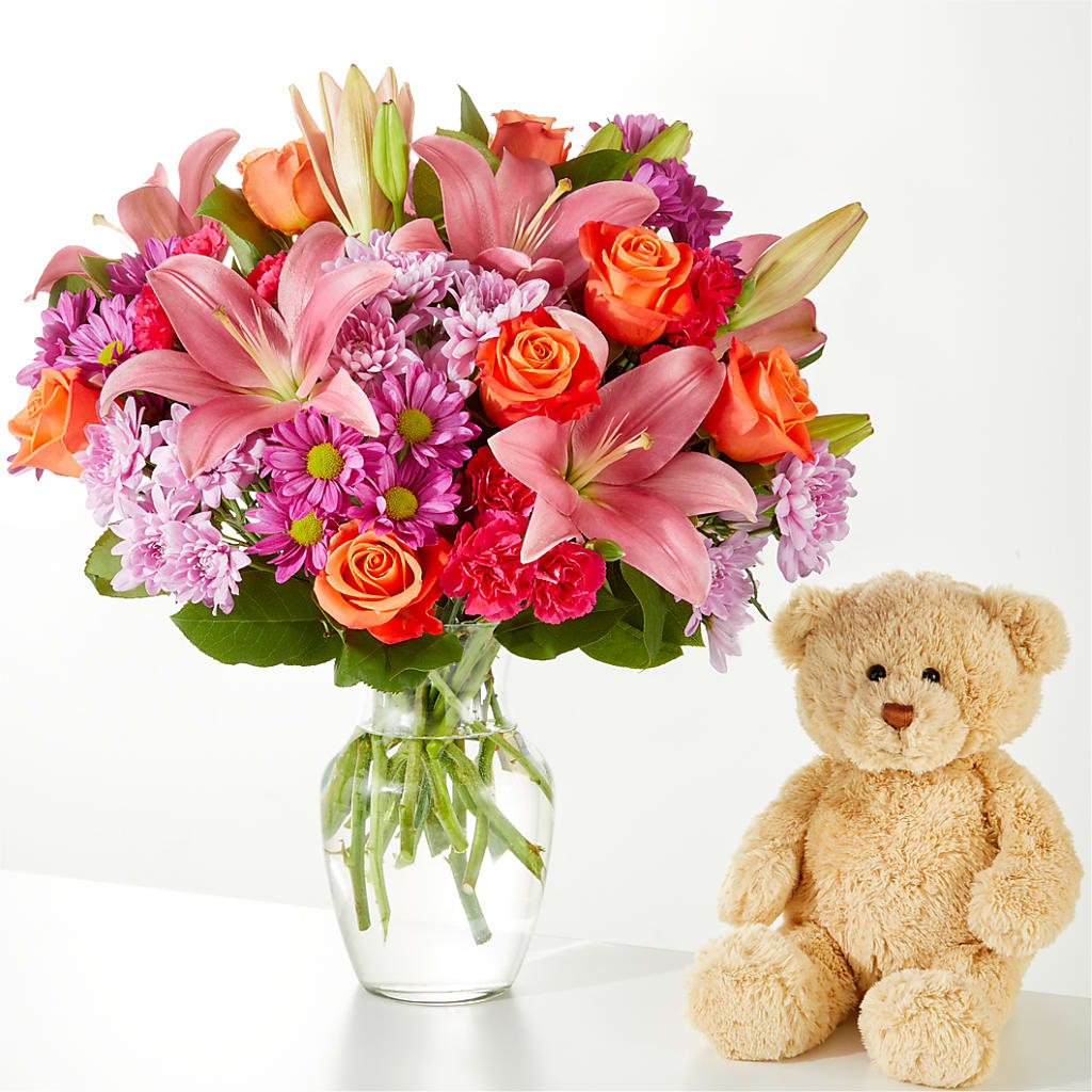 One and Only Bouquet and Bear Bundle – A & A FLORIST, Chester SC