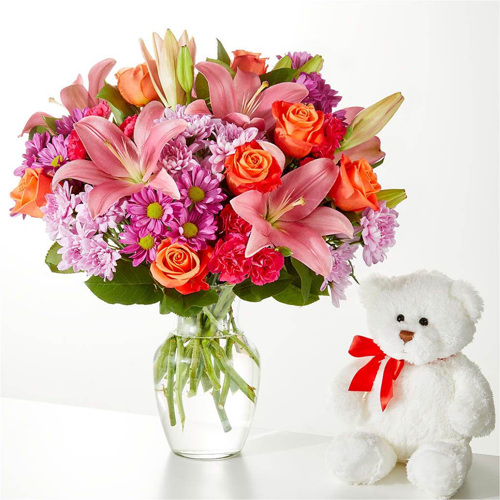 One and Only Bouquet and Bear Bundle – A & A FLORIST, Chester SC