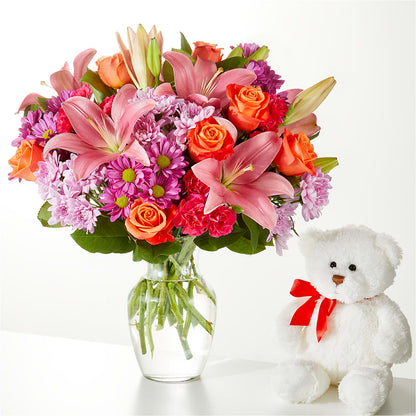 One and Only Bouquet and Bear Bundle – A & A FLORIST, Chester SC