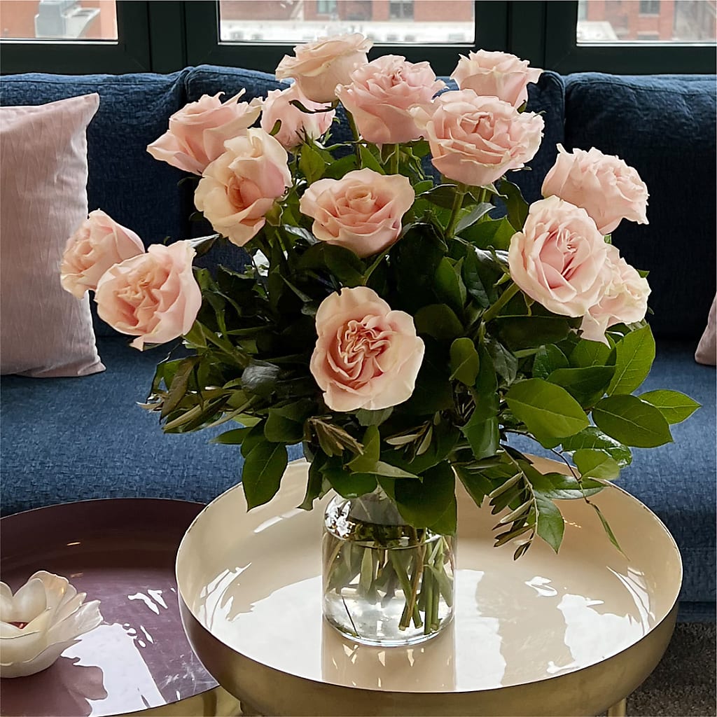 Long Stem Pink Rose Bouquet – A & A FLORIST, Chester SC
