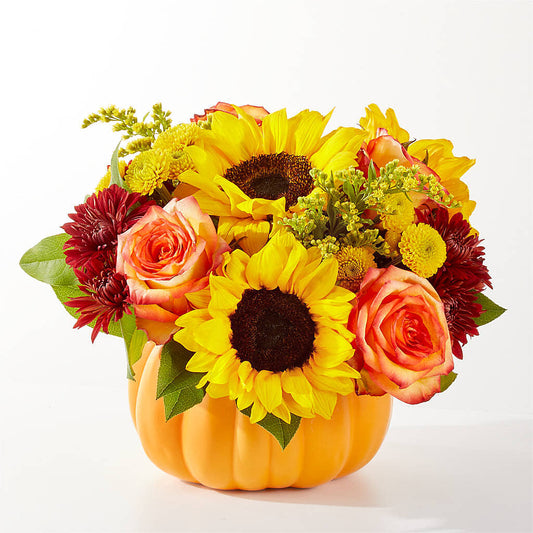 Golden Gourd Pumpkin Bouquet – A & A FLORIST, Chester SC