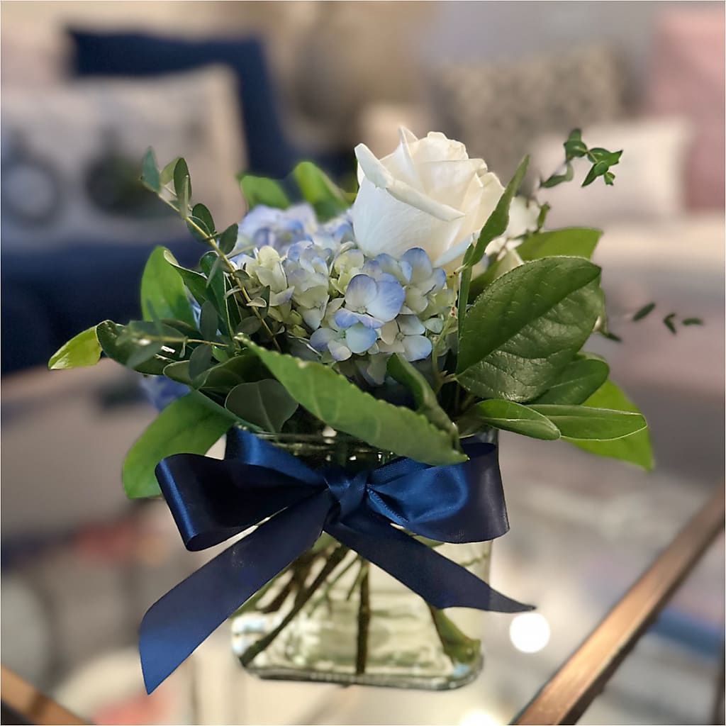 Sky Blue Delight Bouquet – A & A FLORIST, Chester SC