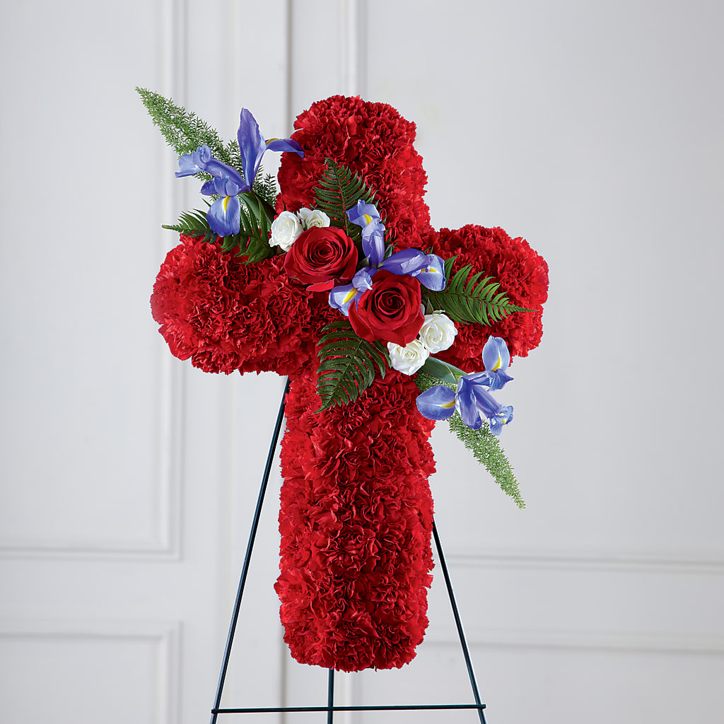 Faithful Hero Floral Cross – A & A FLORIST, Chester SC