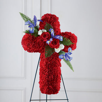Faithful Hero Floral Cross – A & A FLORIST, Chester SC