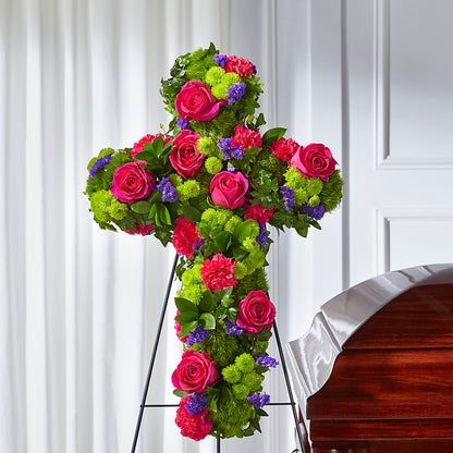 Tribute Rose Floral Cross – A & A FLORIST, Chester SC