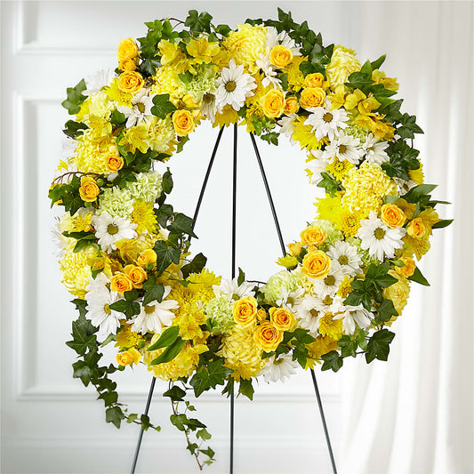 Golden Remembrance Wreath – A & A FLORIST, Chester SC