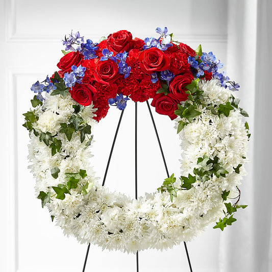 Patriotic Passion Wreath – A & A FLORIST, Chester SC